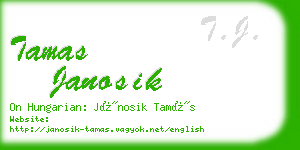 tamas janosik business card